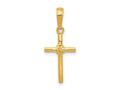 FJC Finejewelers 10 kt Yellow Gold Polished Cross Charm 22 x 11 mm