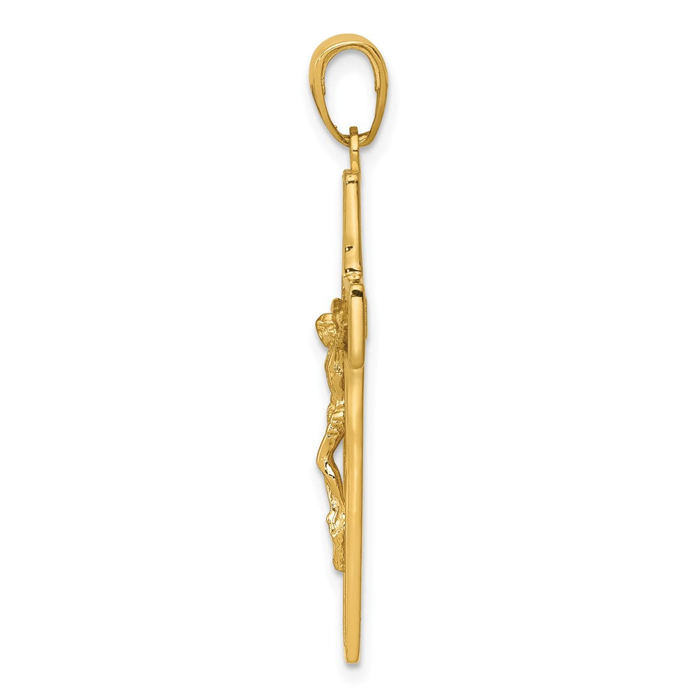 FJC Finejewelers 10 kt Yellow Gold Crucifix Charm 38 x 20 mm