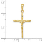 FJC Finejewelers 10 kt Yellow Gold Crucifix Charm 34 x 17 mm