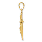 FJC Finejewelers 10 kt Yellow Gold Crucifix Charm 34 x 17 mm