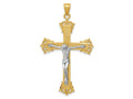 FJC Finejewelers 10 kt Two Tone Gold Two-tone Crucifix Charm 50 x 28 mm