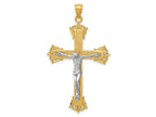 FJC Finejewelers 10 kt Two Tone Gold Two-tone Crucifix Charm 50 x 28 mm