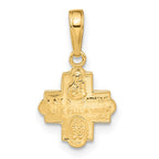 FJC Finejewelers 10 kt Yellow Gold Miniature Four Way Medal Charm 19 x 11 mm