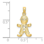 FJC Finejewelers 10 kt Yellow Gold Playful Boy with Cut Out Buttons Charm 20 x 11 mm
