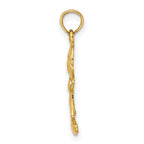 FJC Finejewelers 10 kt Yellow Gold Playful Boy with Cut Out Buttons Charm 20 x 11 mm