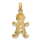 FJC Finejewelers 10 kt Yellow Gold Playful Boy with Cut Out Buttons Charm 20 x 11 mm