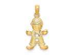 FJC Finejewelers 10 kt Yellow Gold Playful Boy with Cut Out Buttons Charm 20 x 11 mm