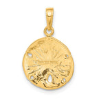 FJC Finejewelers 10 kt Yellow Gold Sand Dollar Charm 24 x 16 mm