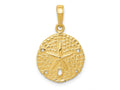 FJC Finejewelers 10 kt Yellow Gold Sand Dollar Charm 24 x 16 mm