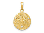 FJC Finejewelers 10 kt Yellow Gold Sand Dollar Charm 24 x 16 mm