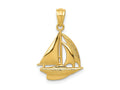 FJC Finejewelers 10 kt Yellow Gold Sailboat Charm 22 x 14 mm