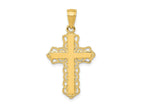 FJC Finejewelers 10 kt Yellow Gold Lace Trim Cross Charm 30 x 17 mm