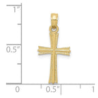 FJC Finejewelers 10 kt Yellow Gold Cross Charm 23 x 10 mm