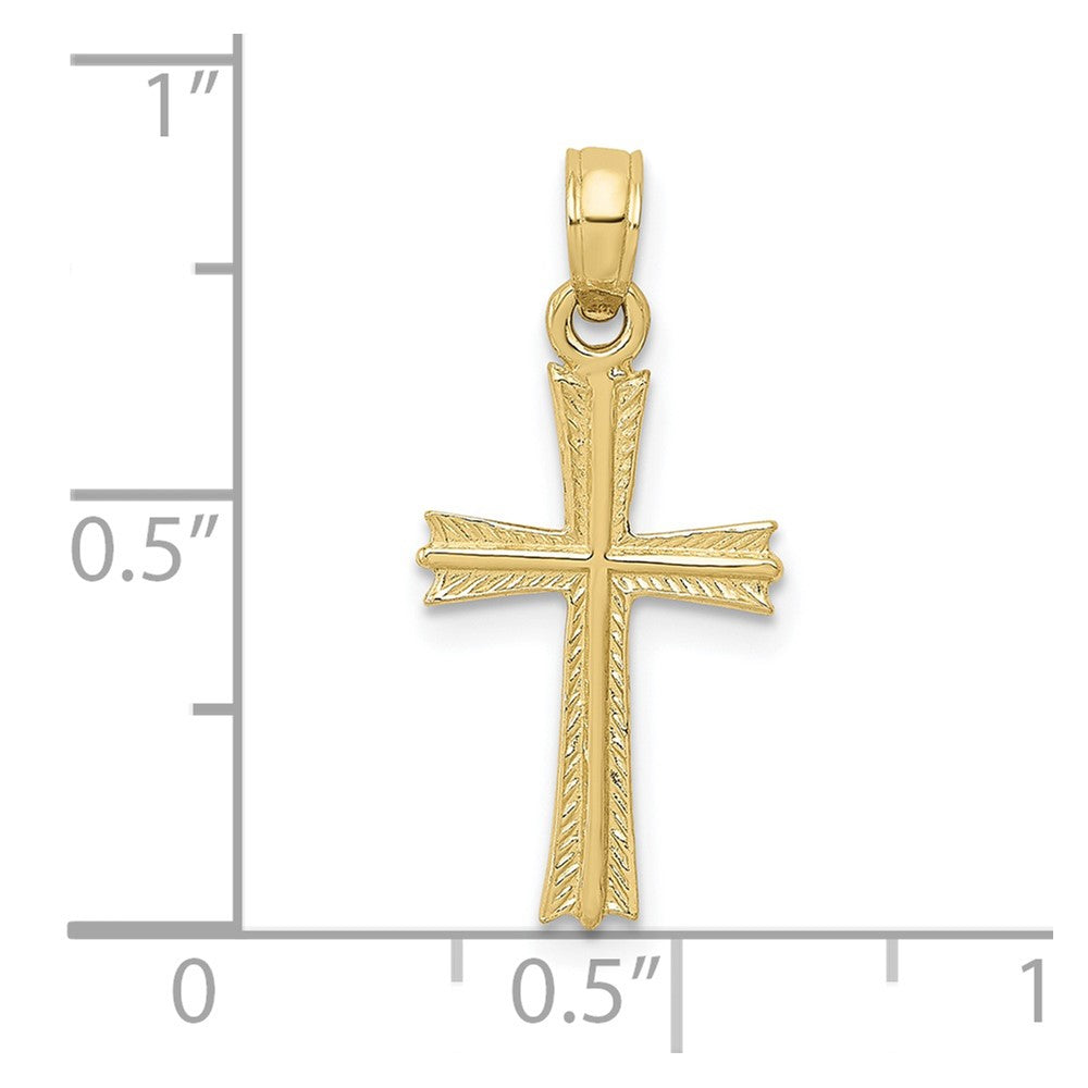 FJC Finejewelers 10 kt Yellow Gold Cross Charm 23 x 10 mm
