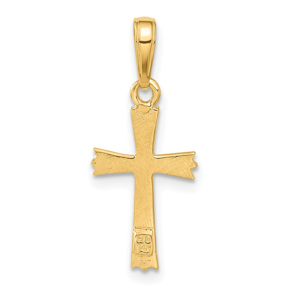 FJC Finejewelers 10 kt Yellow Gold Cross Charm 23 x 10 mm