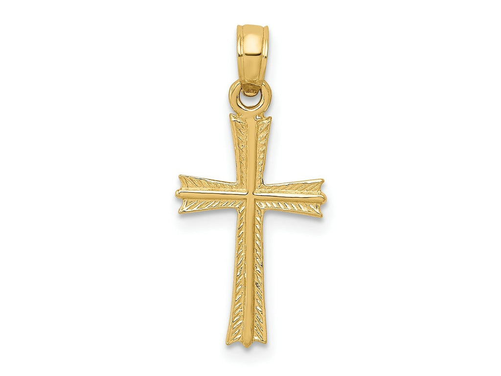 FJC Finejewelers 10 kt Yellow Gold Cross Charm 23 x 10 mm