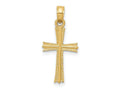 FJC Finejewelers 10 kt Yellow Gold Cross Charm 23 x 10 mm