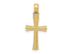 FJC Finejewelers 10 kt Yellow Gold Cross Charm 23 x 10 mm