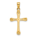 FJC Finejewelers 10 kt Yellow Gold Cross with Triangle Tips Charm 33 x 17 mm
