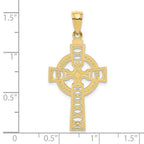 FJC Finejewelers 10 kt Yellow Gold Celtic Cross with Eternity Circle Charm 36 x 18 mm