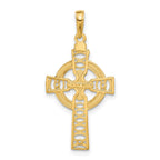 FJC Finejewelers 10 kt Yellow Gold Celtic Cross with Eternity Circle Charm 36 x 18 mm