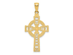 FJC Finejewelers 10 kt Yellow Gold Celtic Cross with Eternity Circle Charm 36 x 18 mm