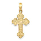 FJC Finejewelers 10 kt Yellow Gold Budded Cross Charm 28 x 14 mm