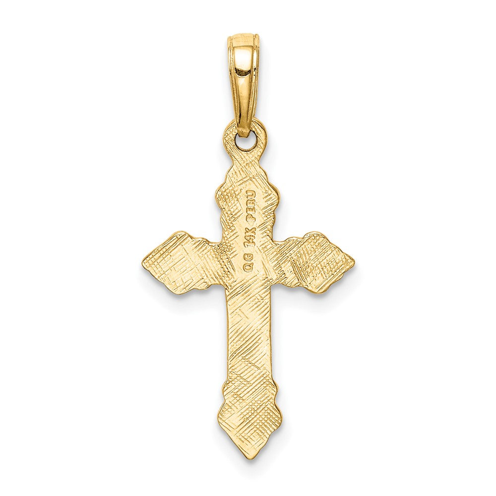 FJC Finejewelers 10 kt Yellow Gold Cross Charm 28 x 15 mm