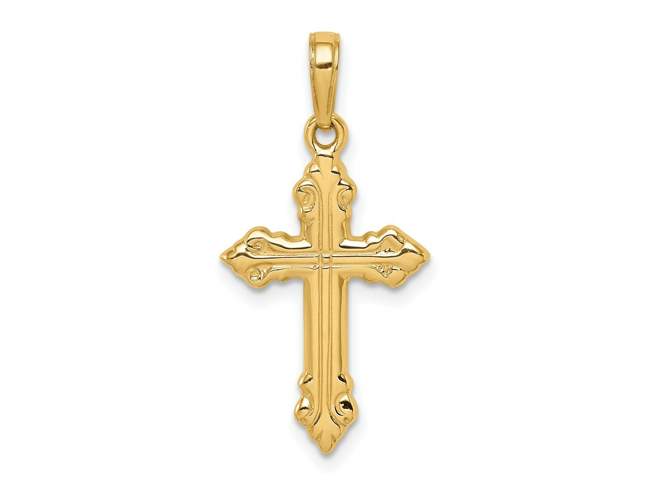 FJC Finejewelers 10 kt Yellow Gold Cross Charm 28 x 15 mm