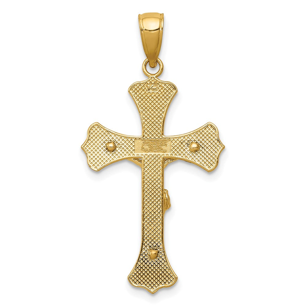FJC Finejewelers 10 kt Yellow Gold Crucifix Charm 36 x 17 mm