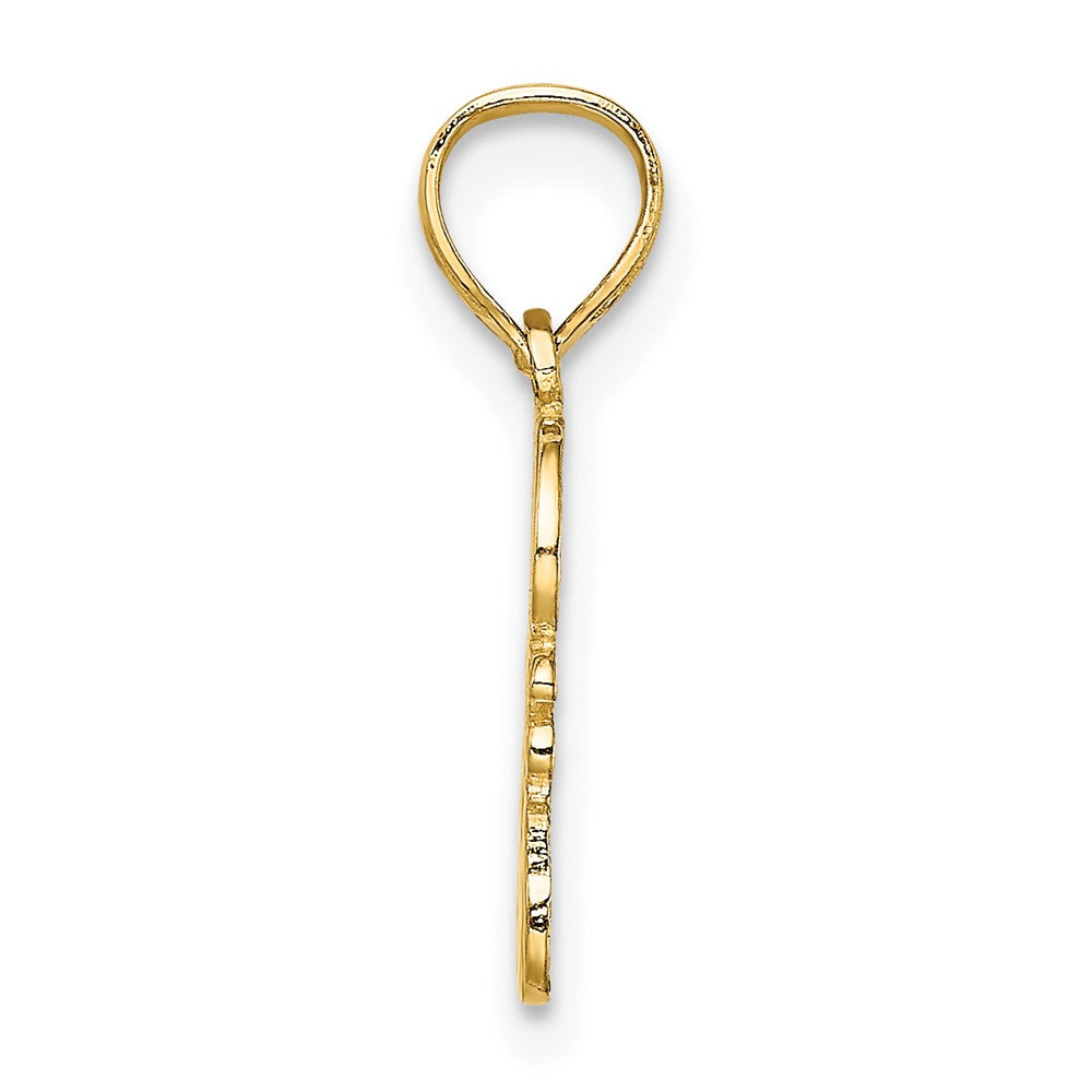 FJC Finejewelers 10 kt Yellow Gold GOD HEARTS YOU Charm 16 x 11 mm