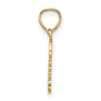 FJC Finejewelers 10 kt Yellow Gold GOD HEARTS YOU Charm 16 x 11 mm