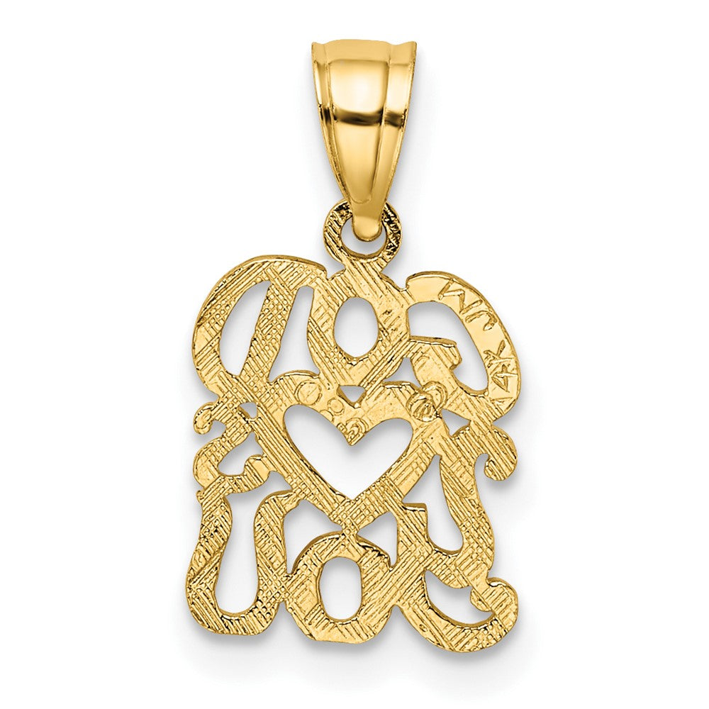 FJC Finejewelers 10 kt Yellow Gold GOD HEARTS YOU Charm 16 x 11 mm