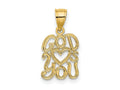 FJC Finejewelers 10 kt Yellow Gold GOD HEARTS YOU Charm 16 x 11 mm