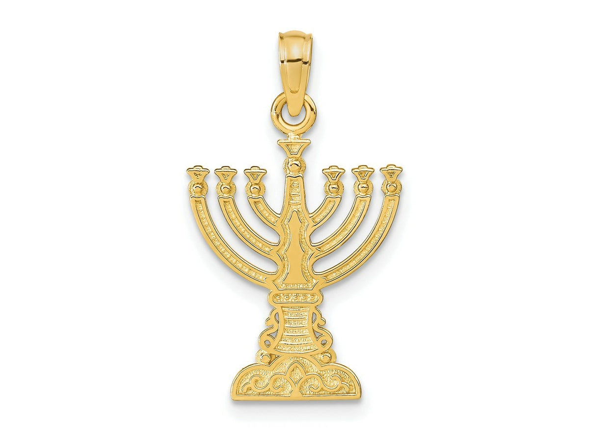 FJC Finejewelers 10 kt Yellow Gold Menorah Charm 26 x 14 mm