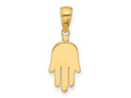 FJC Finejewelers 10 kt Yellow Gold Large Solid Hamsa Charm 20 x 9 mm