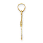 FJC Finejewelers 10 kt Yellow Gold Small Cross with Flower Charm 15 x 10 mm