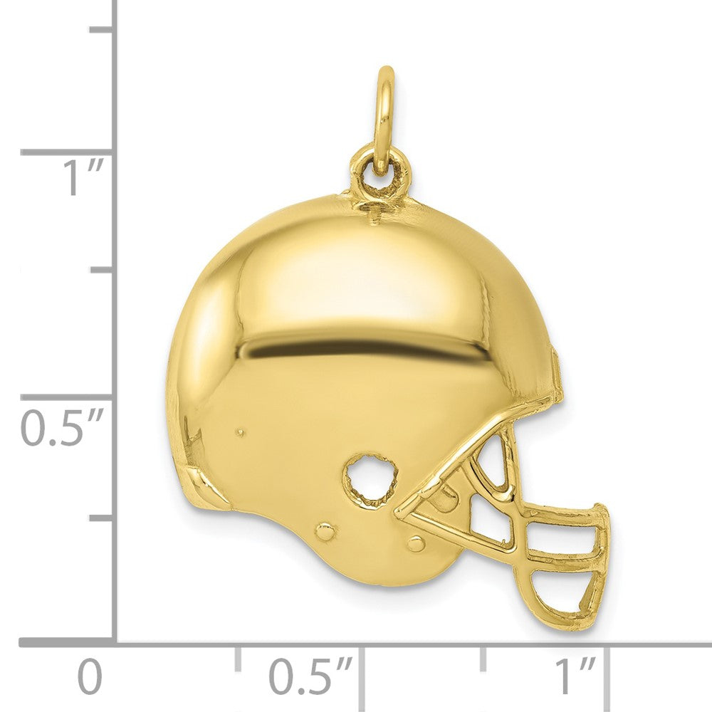 FJC Finejewelers 10 kt Yellow Gold Polished Football Helmet Charm 24 x 22 mm
