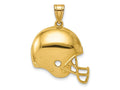 FJC Finejewelers 10 kt Yellow Gold Polished Football Helmet Charm 24 x 22 mm