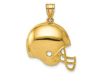FJC Finejewelers 10 kt Yellow Gold Polished Football Helmet Charm 24 x 22 mm