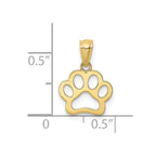 FJC Finejewelers 10 kt Yellow Gold Dog Paw Charm