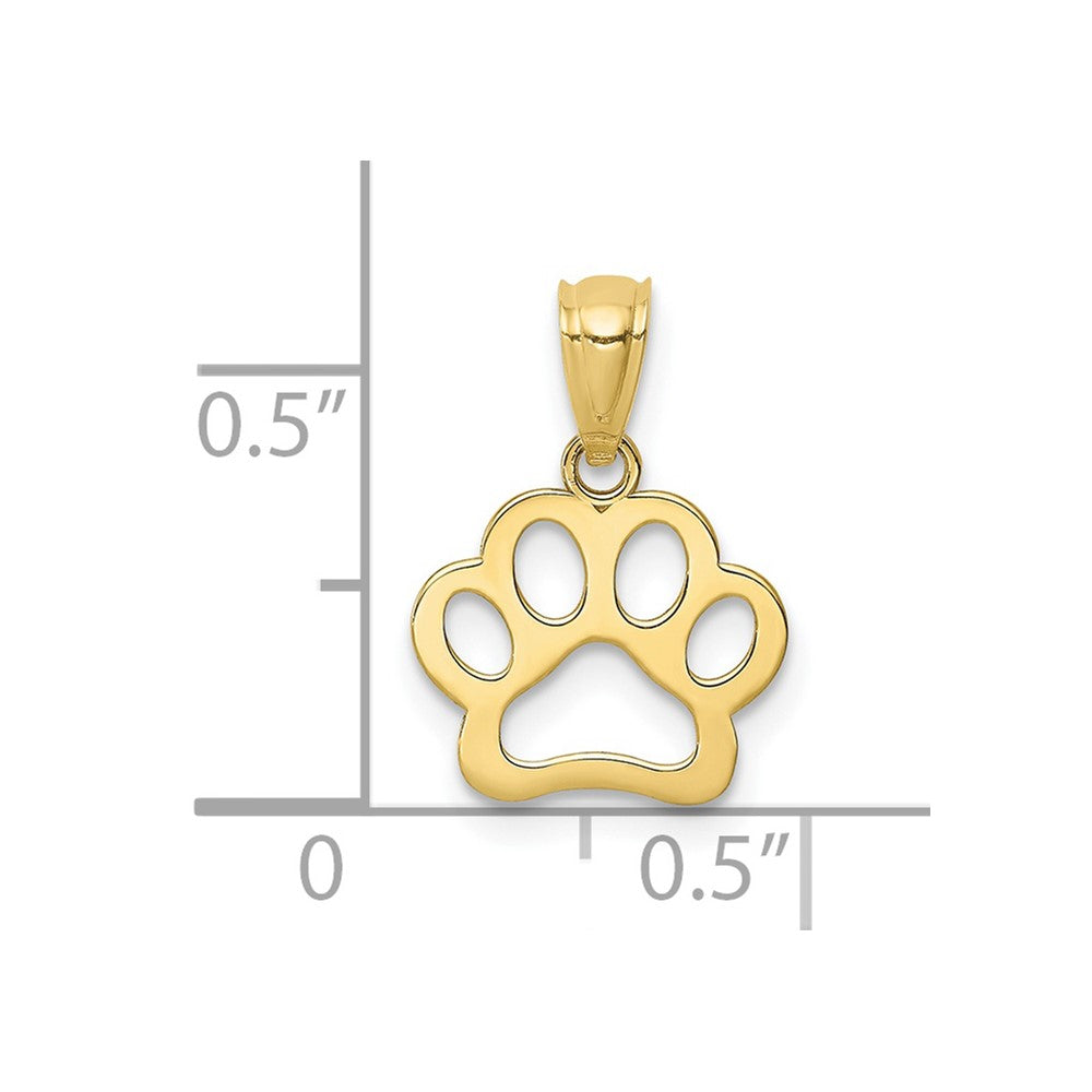 FJC Finejewelers 10 kt Yellow Gold Dog Paw Charm