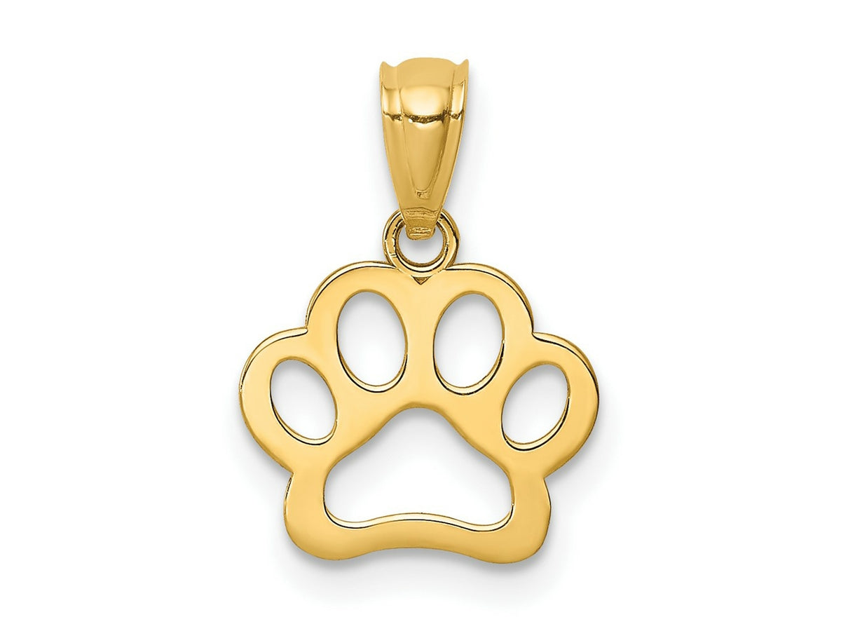 FJC Finejewelers 10 kt Yellow Gold Dog Paw Charm