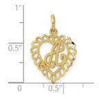 FJC Finejewelers 10 kt Yellow Gold Initial A Charm 23 x 15 mm