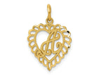 FJC Finejewelers 10 kt Yellow Gold Initial A Charm 23 x 15 mm