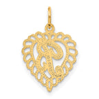FJC Finejewelers 10 kt Yellow Gold Initial B Charm 23 x 15 mm