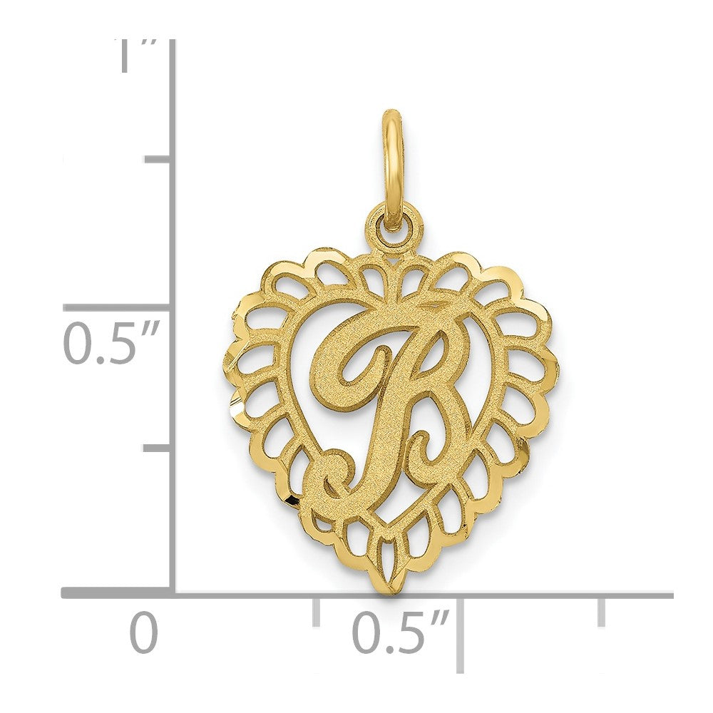 FJC Finejewelers 10 kt Yellow Gold Initial B Charm 23 x 15 mm