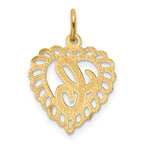 FJC Finejewelers 10 kt Yellow Gold Initial C Charm 23 x 15 mm