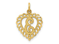 FJC Finejewelers 10 kt Yellow Gold Initial E Charm 23 x 15 mm