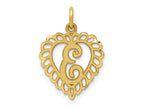 FJC Finejewelers 10 kt Yellow Gold Initial E Charm 23 x 15 mm